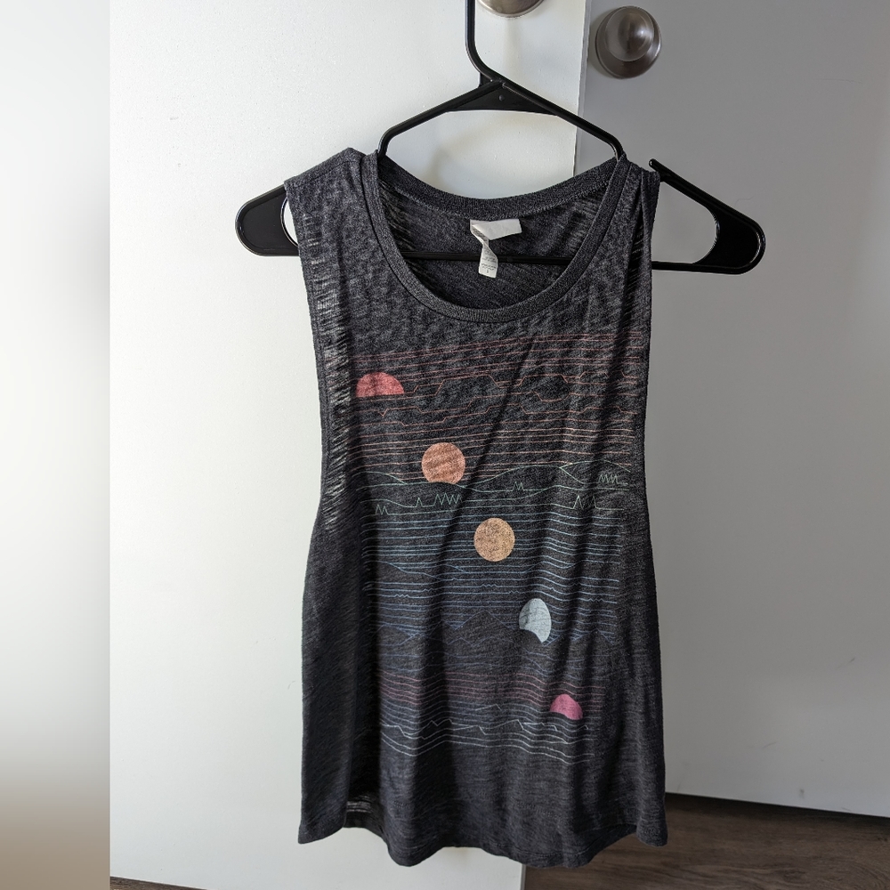 Rainbow sunset muscle tank